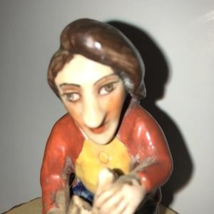 Antique Ernst Bohne Albert Stahl German Porcelain Grotesque Dwarf Playing Music
